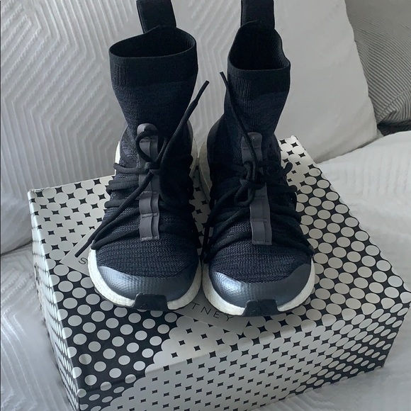 Adidas by Stella McCartney Black and White Athletic Shoes - Picture 4 of 6